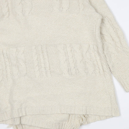 Next Womens Beige   Wrap Jumper Size M