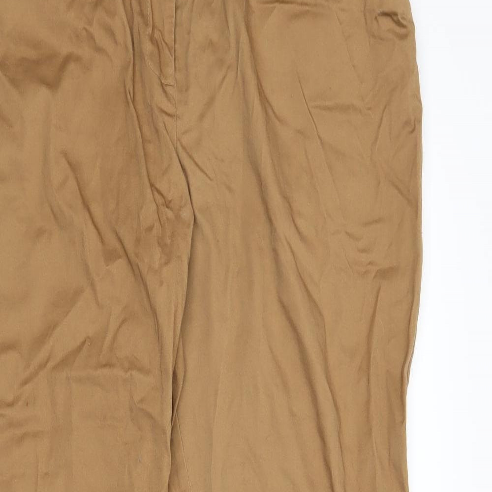 Womens UK Size 14 Dorothy Perkins Regular Fit  Brown Trousers