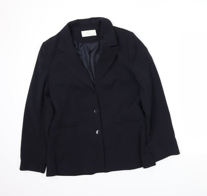 AMARANTO Womens Blue   Jacket Blazer Size 14