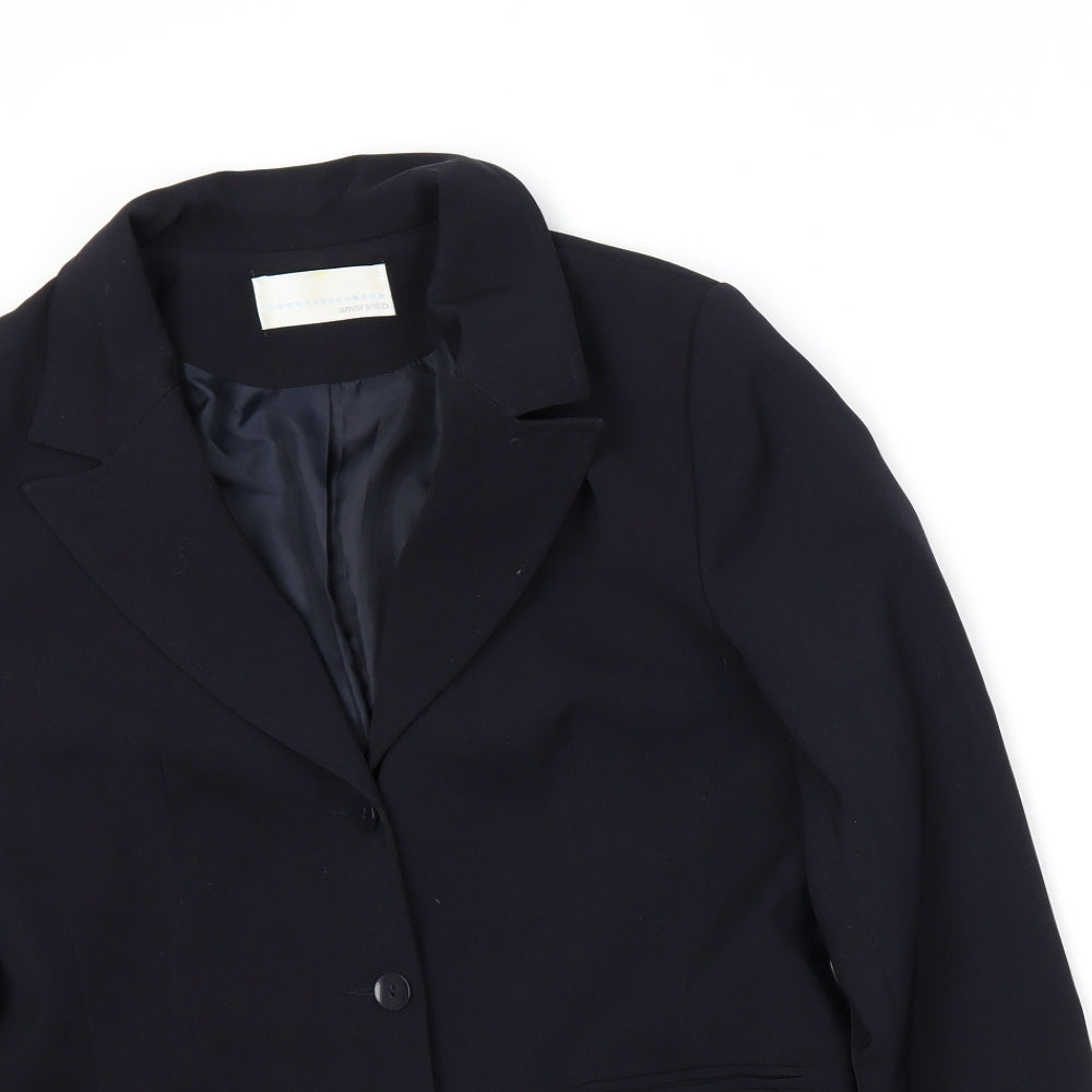 AMARANTO Womens Blue   Jacket Blazer Size 14