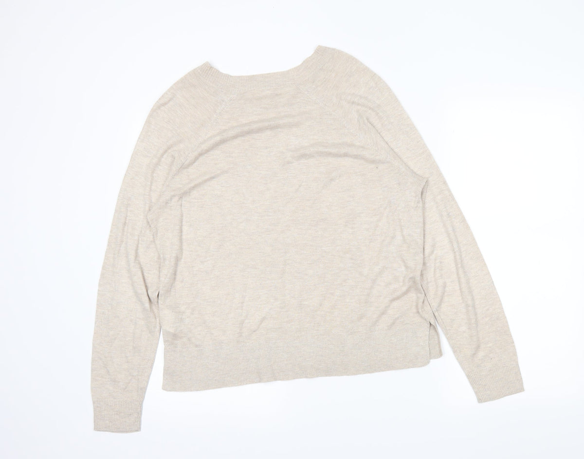 H&M Womens Ivory   Tunic Jumper Size L
