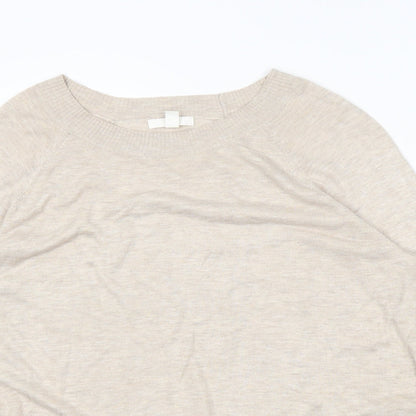 H&M Womens Ivory   Tunic Jumper Size L
