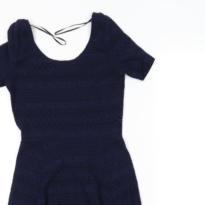 H&M Womens Blue   Skater Dress  Size XS