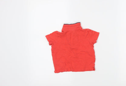 Fred & Flo Boys Red   Basic Polo Size 9-12 Months