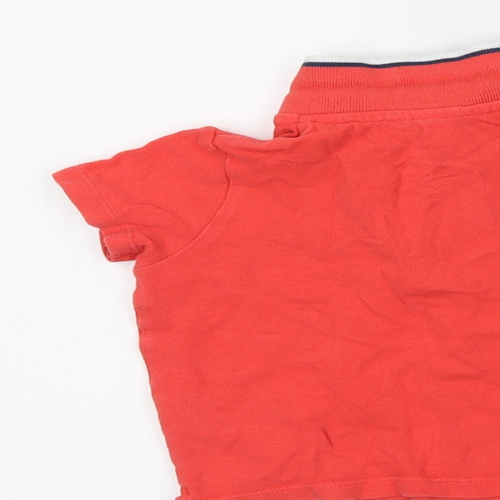 Fred & Flo Boys Red   Basic Polo Size 9-12 Months