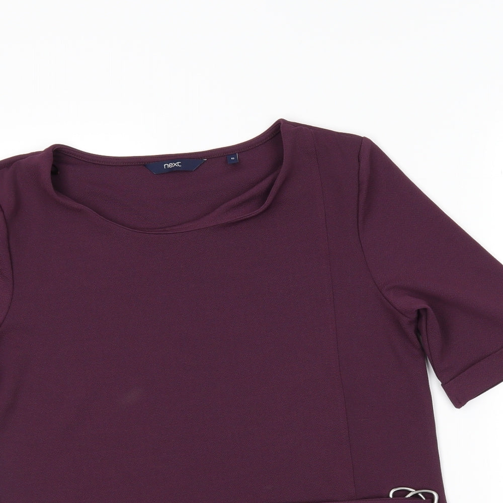 Womens UK Size 10 NEXT Purple Basic Blouse