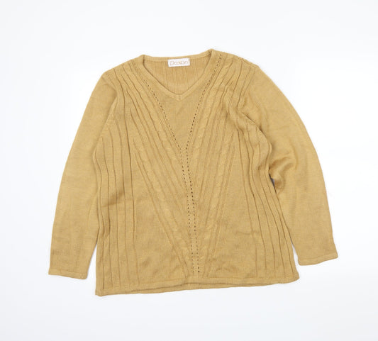 Daxon Womens Brown   Pullover Jumper Size 14