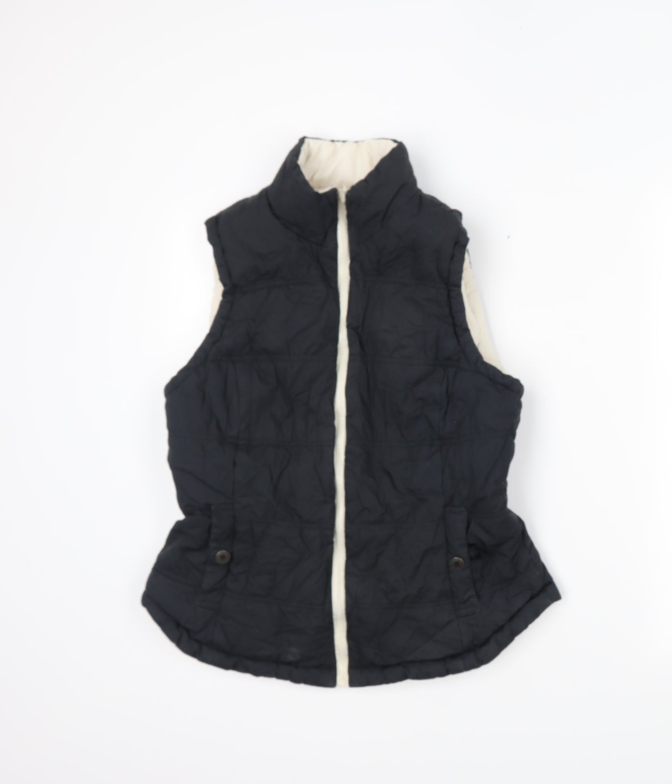 George Womens Ivory   Gilet Coat Size 12  - Reversible