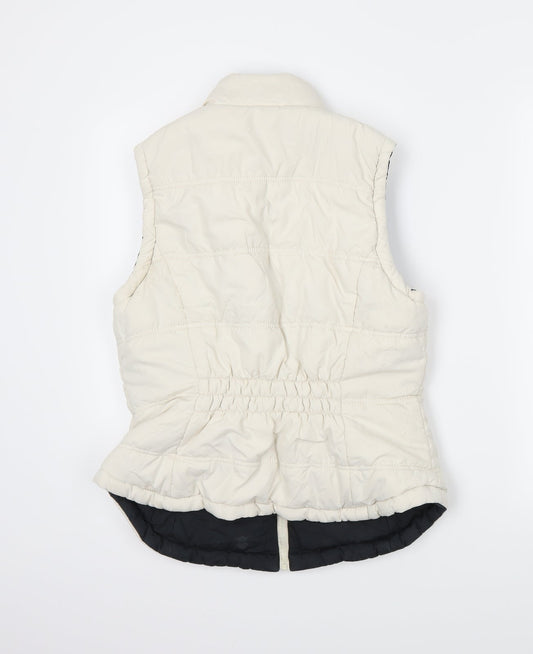 George Womens Ivory   Gilet Coat Size 12  - Reversible