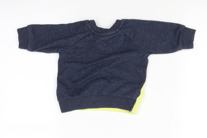 F&F Boys Grey Colourblock  Pullover Jumper Size 0-3 Months  - Little Hero