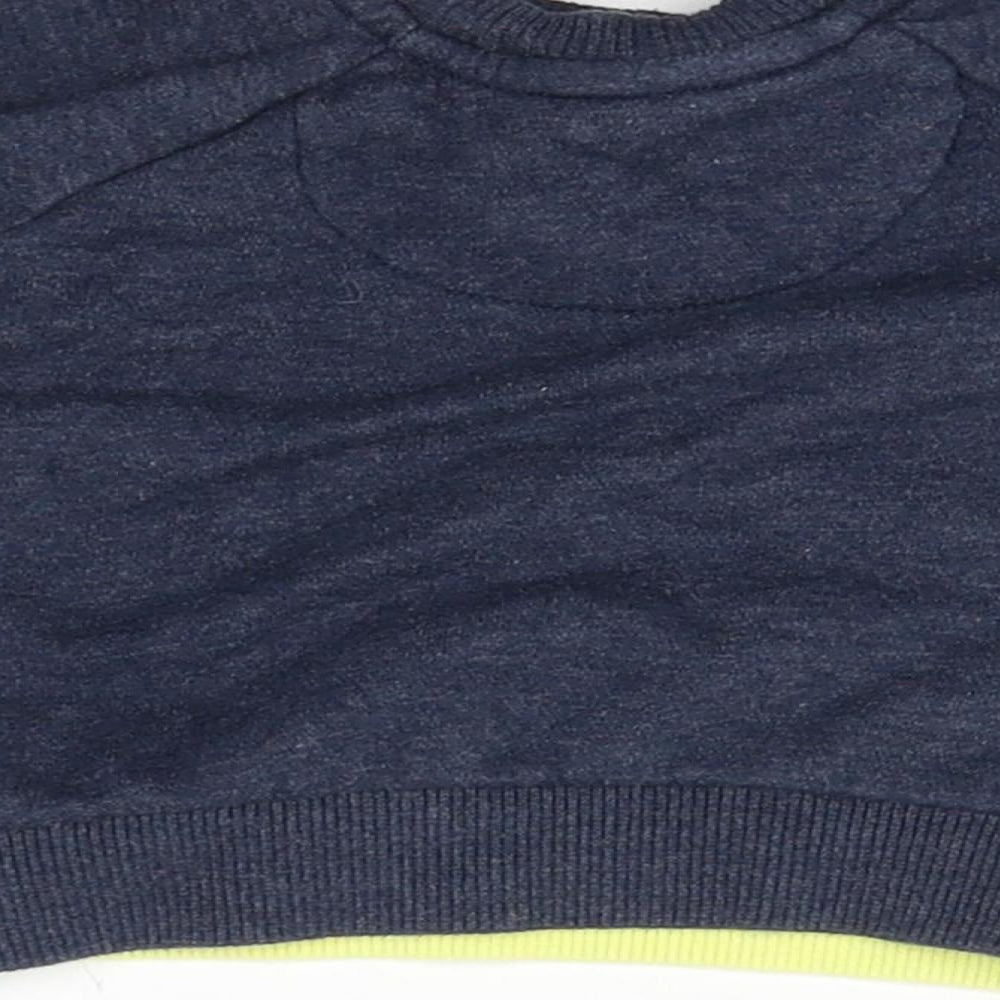 F&F Boys Grey Colourblock  Pullover Jumper Size 0-3 Months  - Little Hero