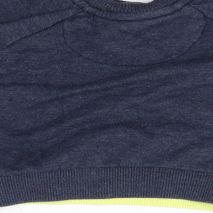 F&F Boys Grey Colourblock  Pullover Jumper Size 0-3 Months  - Little Hero