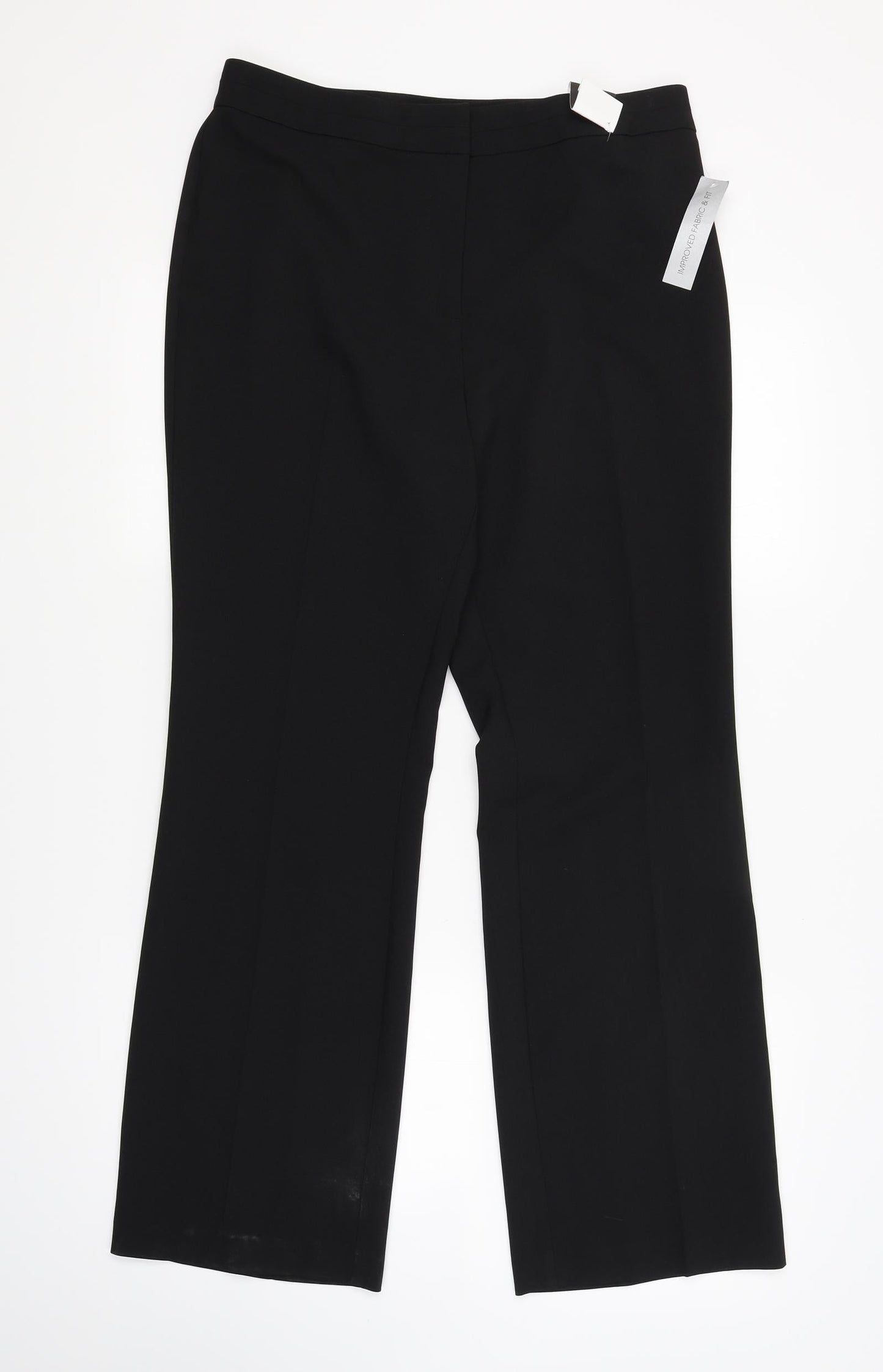 Womens UK Size 12 Papaya Regular Fit  Black Trousers