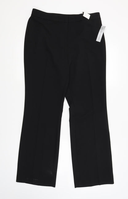 Womens UK Size 12 Papaya Regular Fit  Black Trousers