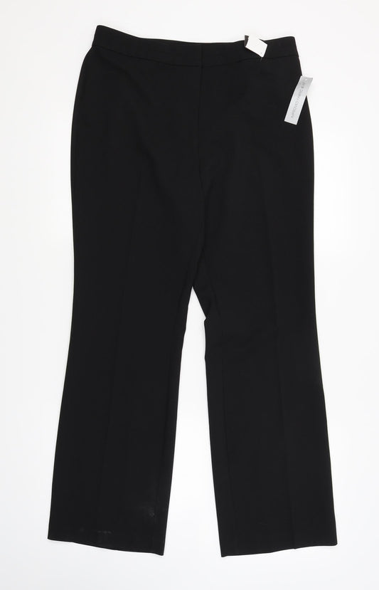 Womens UK Size 12 Papaya Regular Fit  Black Trousers
