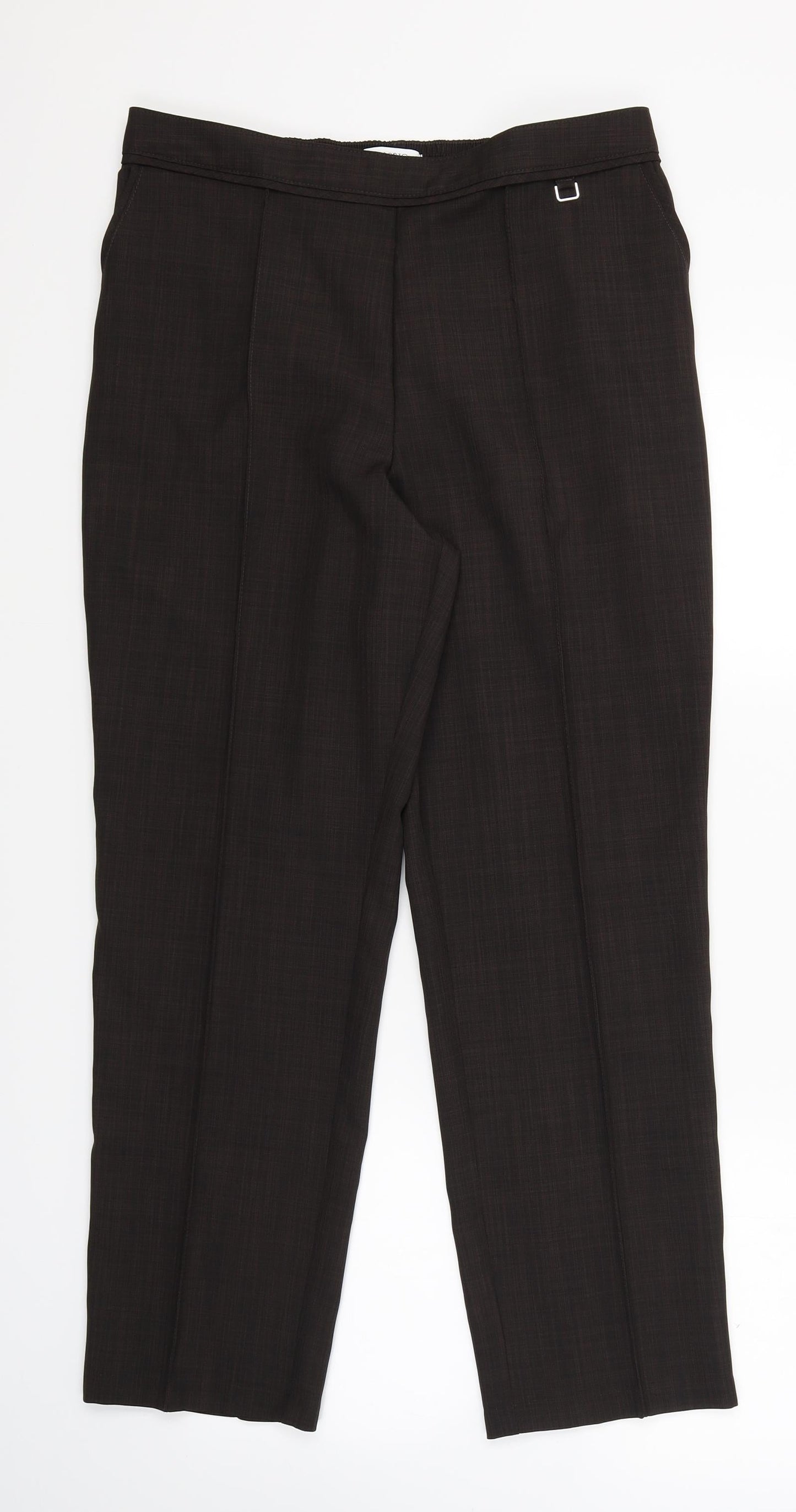 Womens UK Size 12 Marks and Spencer Regular Fit  Brown Trousers
