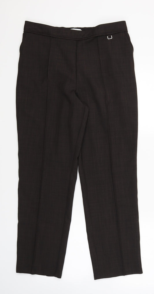Womens UK Size 12 Marks and Spencer Regular Fit  Brown Trousers