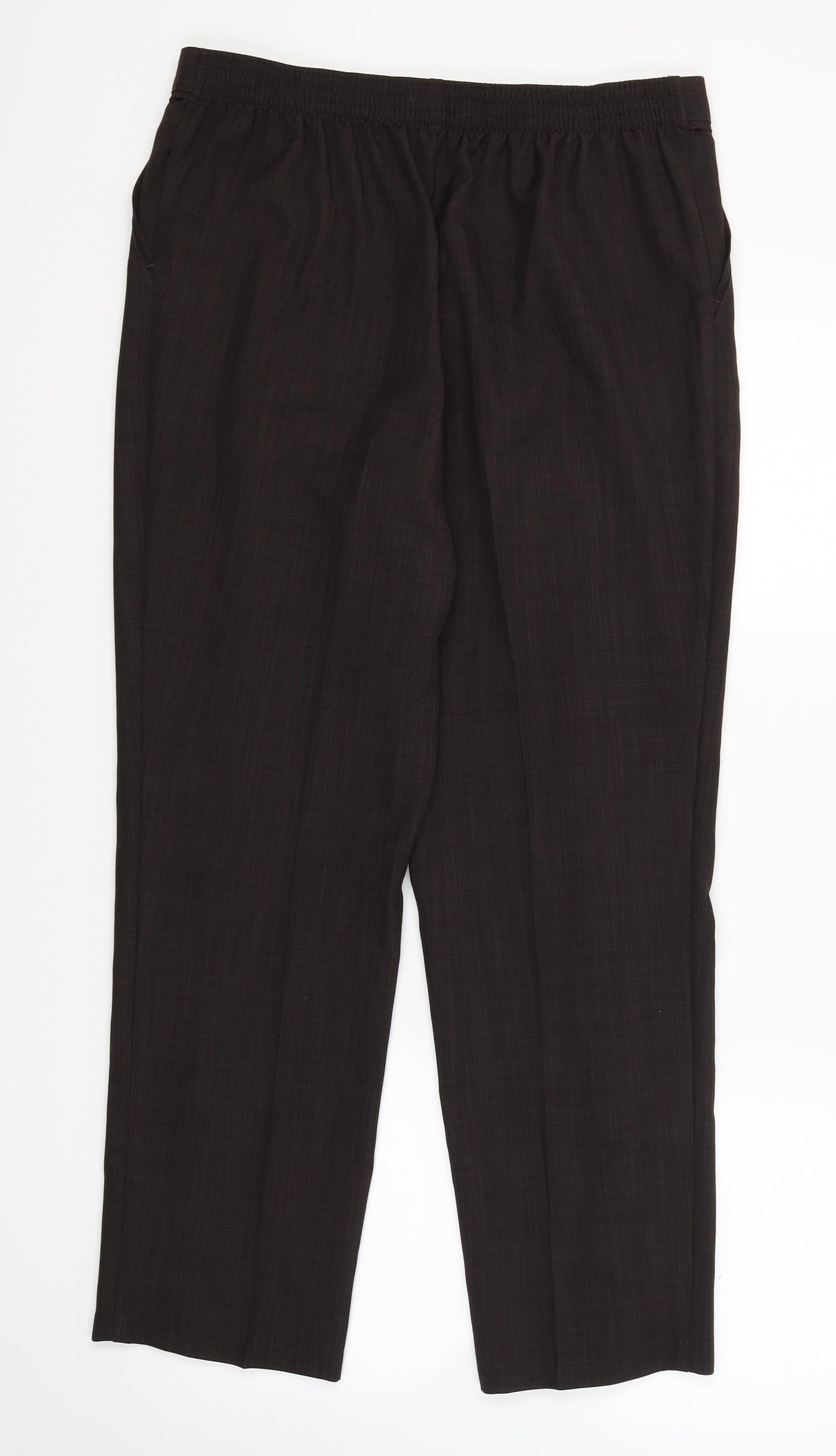 Womens UK Size 12 Marks and Spencer Regular Fit  Brown Trousers
