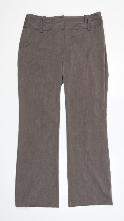 Womens UK Size 14 NEXT Regular Fit  Brown Trousers