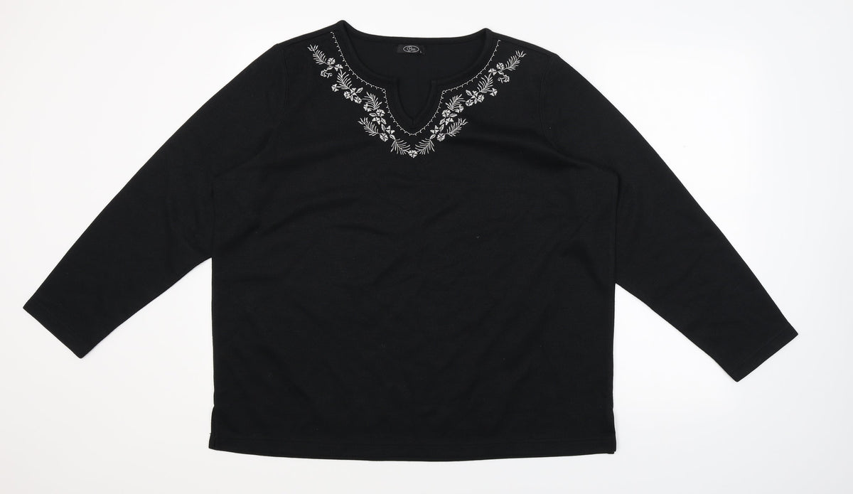Bonmarché Womens Black Knit Pullover Jumper Size L