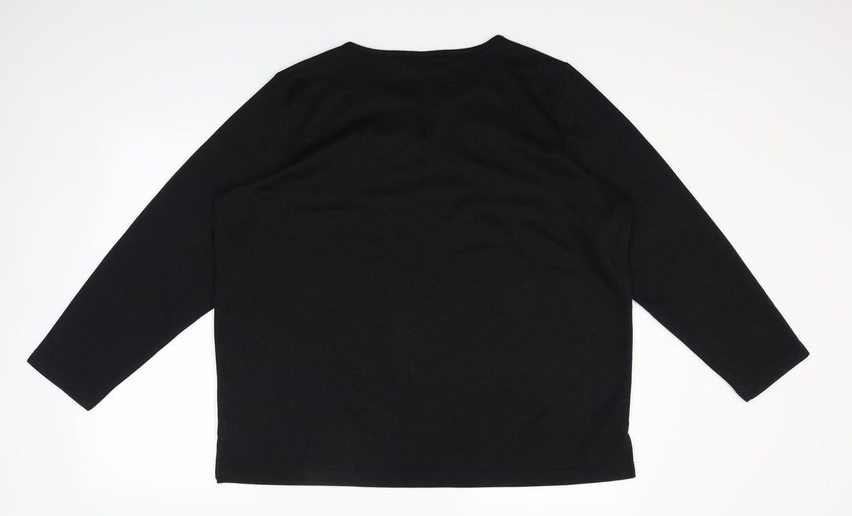 Bonmarché Womens Black Knit Pullover Jumper Size L