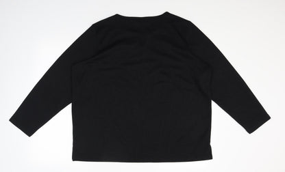 Bonmarché Womens Black Knit Pullover Jumper Size L