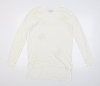 Next Womens Ivory  Knit Pullover Jumper Size 12