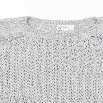 Next Womens Grey  Knit Pullover Jumper Size 12