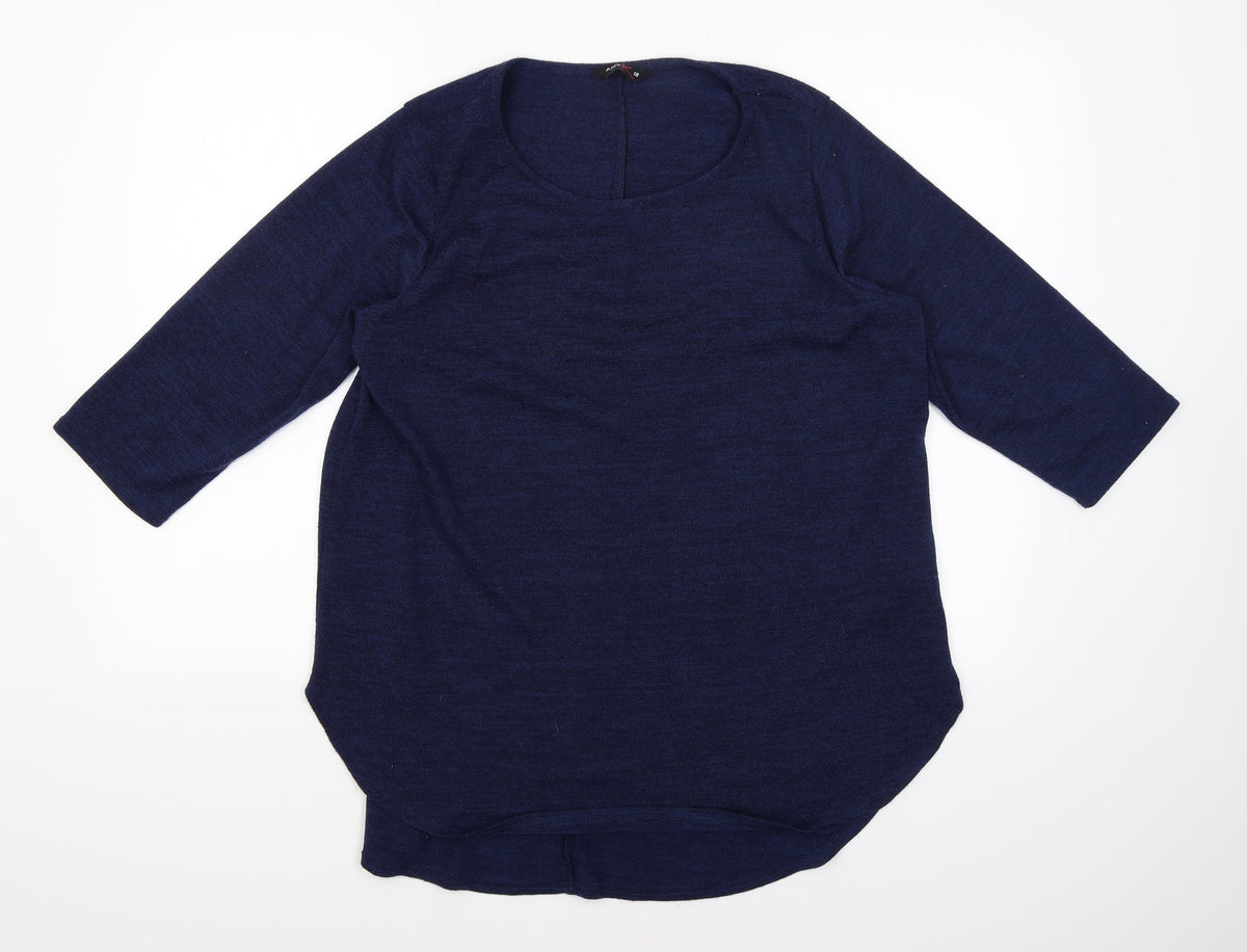 Amy K Womens Blue  Knit Pullover Jumper Size 18