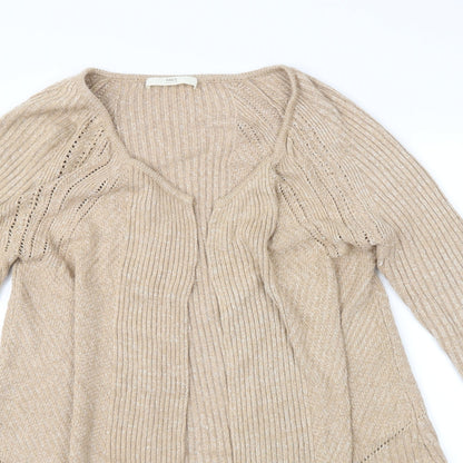 M&S Womens Beige   Cardigan Jumper Size M