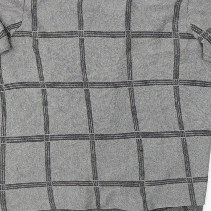 Papaya Womens Grey Check  Wrap Jumper Size L