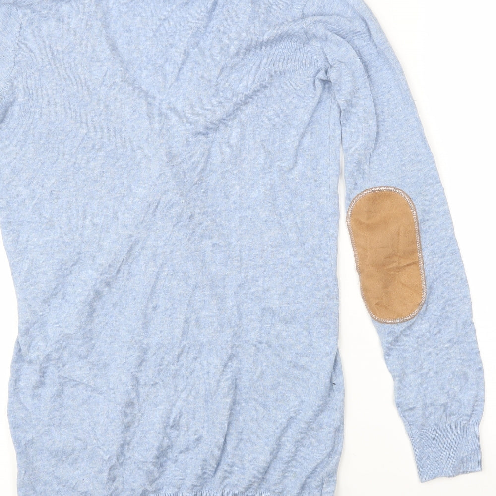 Atmosphere Womens Blue   Cardigan Jumper Size 8  - Elbow Patches