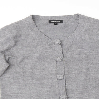 Pramour Womens Grey   Cardigan Jumper Size XL