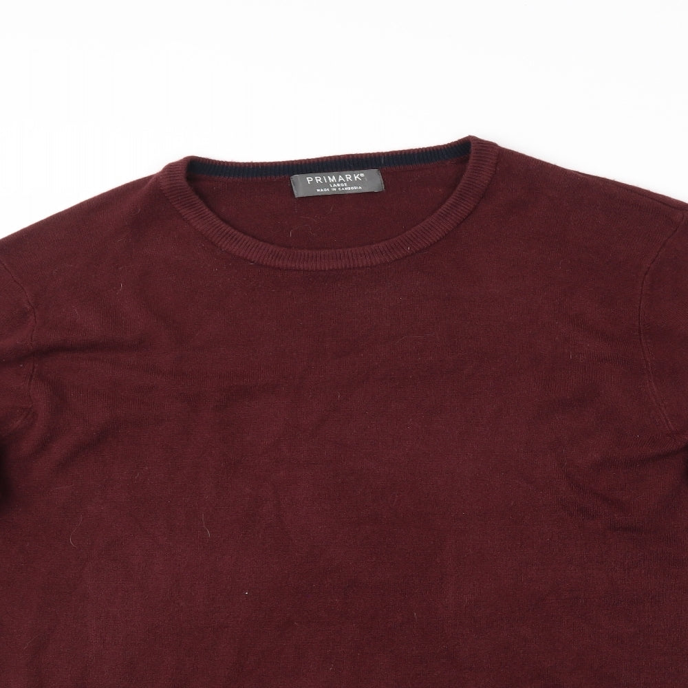 Primark Mens Red   Pullover Jumper Size L