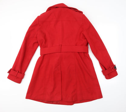 Womens UK Size  Preworn Red Overcoat