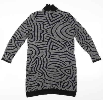 Brandtex Womens Multicoloured Geometric  Cardigan Jumper Size L