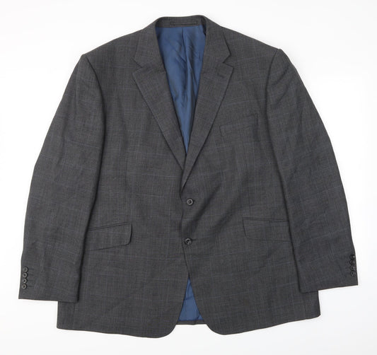 Alfred Brown Mens Green Check  Jacket Suit Jacket Size M