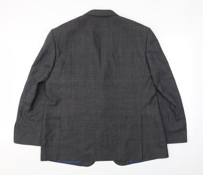 Alfred Brown Mens Green Check  Jacket Suit Jacket Size M