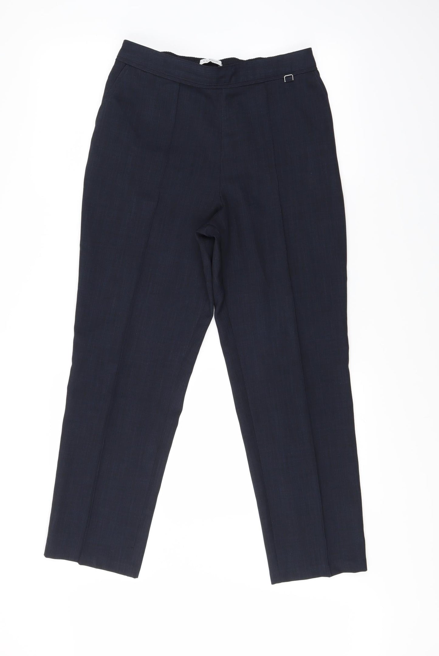 Classic Womens Blue Check  Trousers  Size 10 L26 in