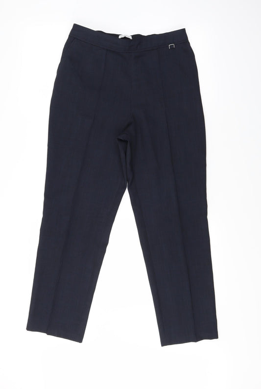 Classic Womens Blue Check  Trousers  Size 10 L26 in