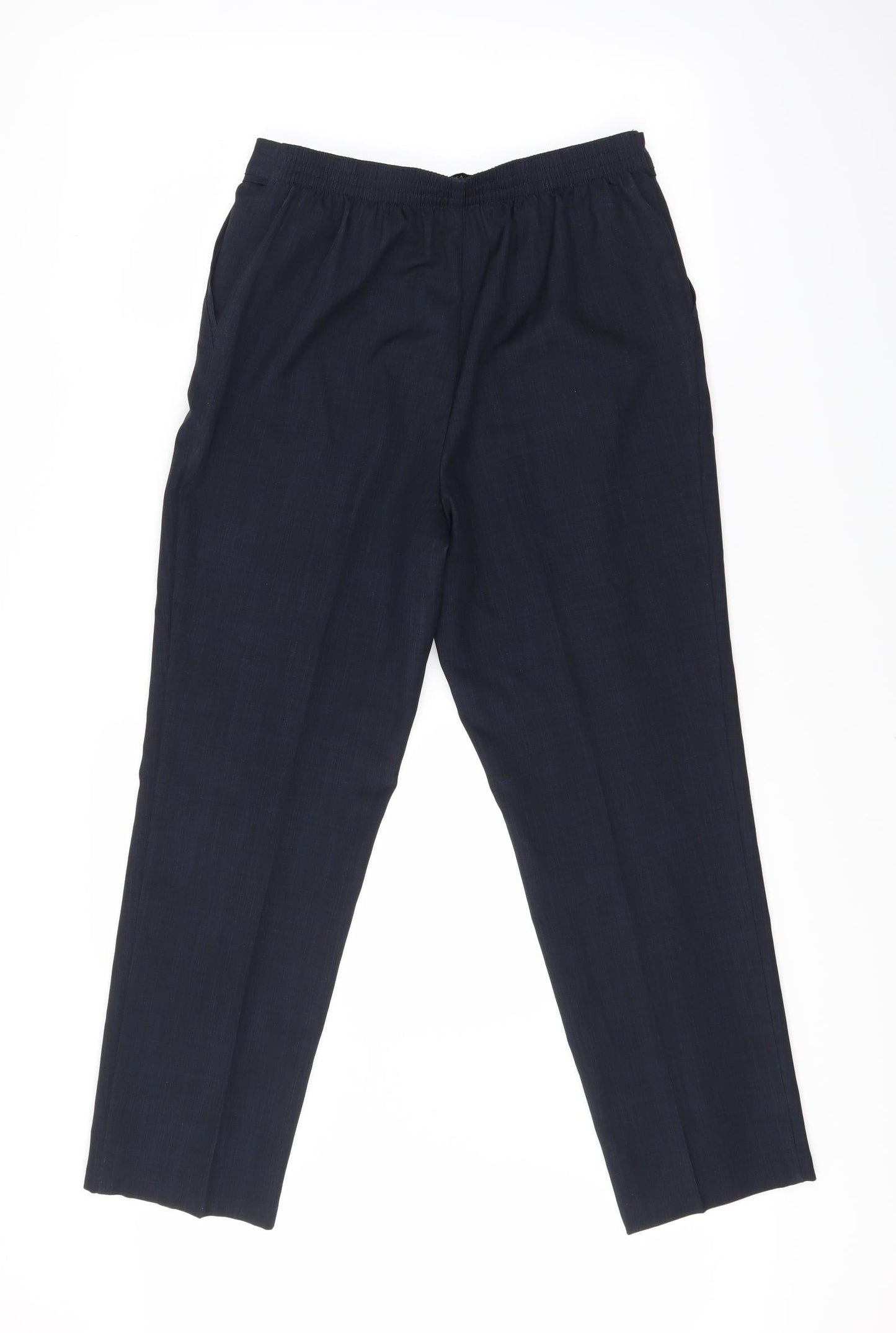 Classic Womens Blue Check  Trousers  Size 10 L26 in