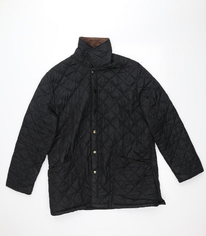 Bernard Weatherhill Womens Black   Pea Coat Coat Size L