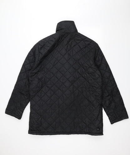 Bernard Weatherhill Womens Black   Pea Coat Coat Size L