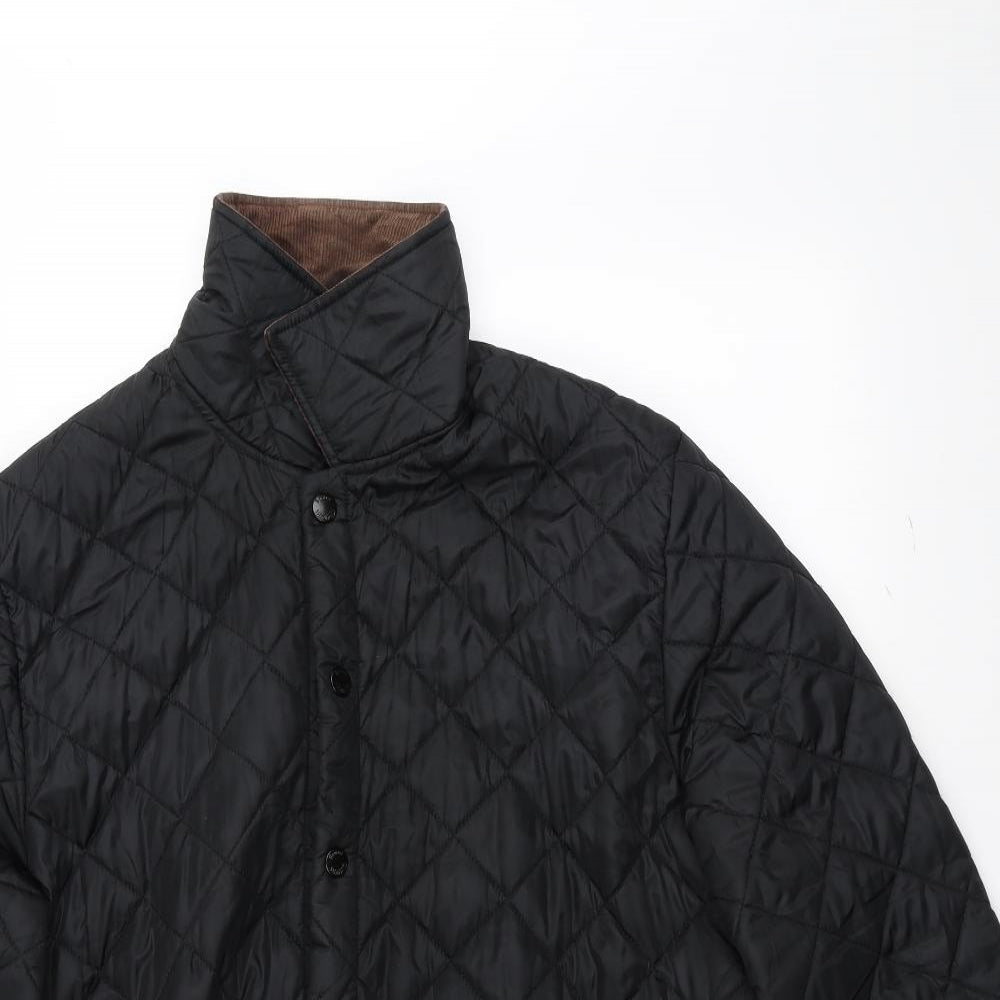 Bernard Weatherhill Womens Black   Pea Coat Coat Size L