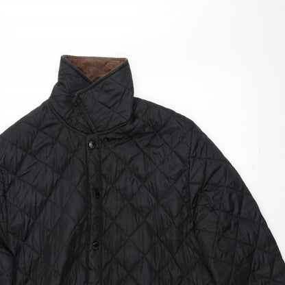 Bernard Weatherhill Womens Black   Pea Coat Coat Size L