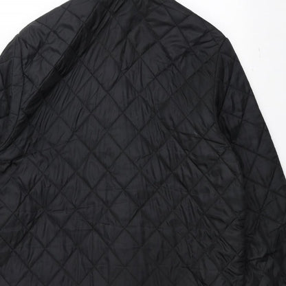 Bernard Weatherhill Womens Black   Pea Coat Coat Size L