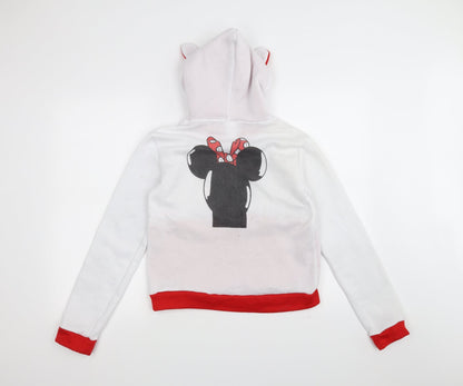 kiranniei Womens White   Pullover Hoodie Size M  - Minnie Mouse