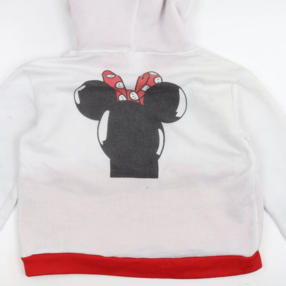 kiranniei Womens White   Pullover Hoodie Size M  - Minnie Mouse