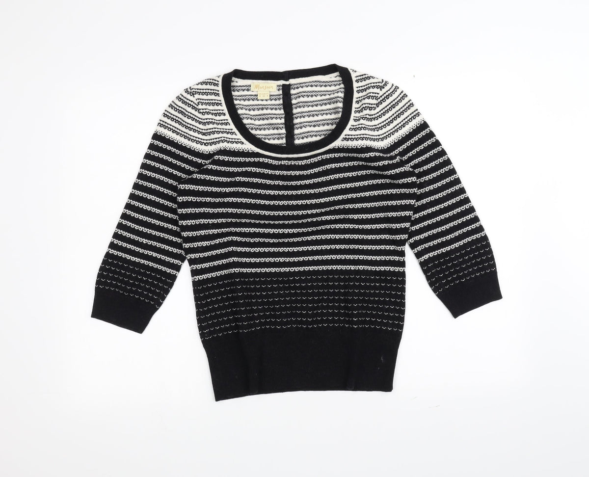 Monsoon Womens Blue Striped  Pullover Jumper Size 12