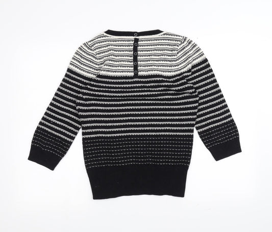 Monsoon Womens Blue Striped  Pullover Jumper Size 12